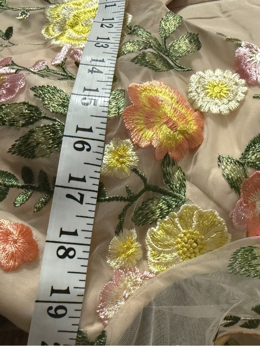 AW Bridal‎ Sz 14 Carole Dress Floral Embroidered Cream Dress - Picture 12 of 13